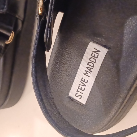 STEVE MADDEN MONA WOMEN'S SZ  10 LEATHER SANDALS NWOB - Picture 4 of 6